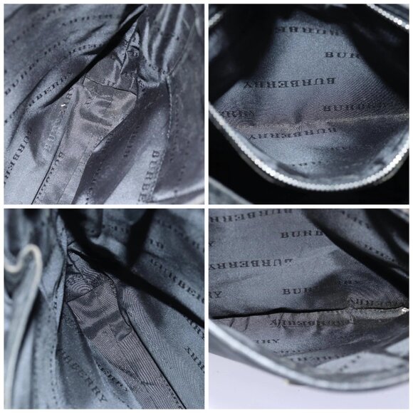 BURBERRY Nova Check Shoulder Bag Nylon Beige Black Auth - Picture 15 of 16